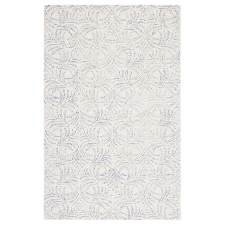 Safavieh 5 x 8 ft. Jardin Contemporary Rectangle Area Rug Ivory & Blue JAR728M-5